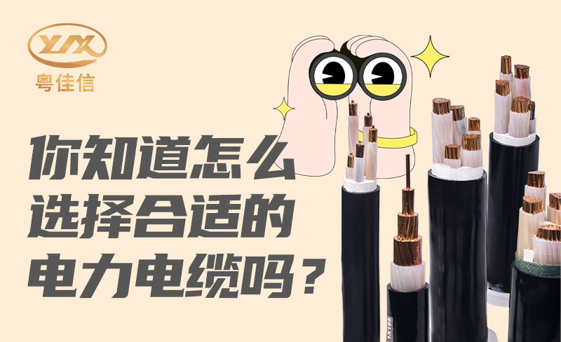 你知道怎么選擇合適的電力電纜嗎？